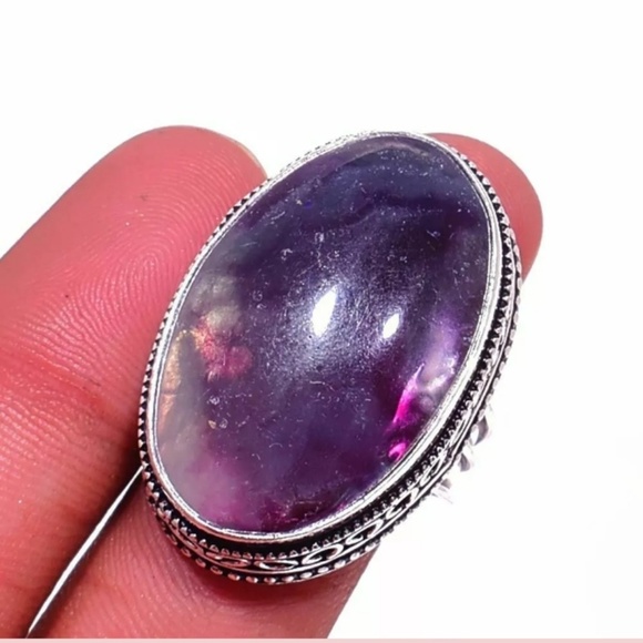 New Fluorite 925 Silver Ring. - Picture 7 of 8